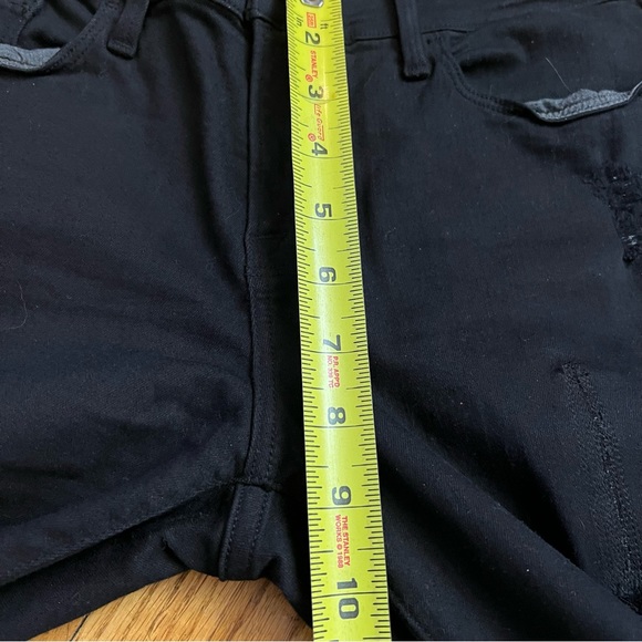 Frame Sz 28 Denim Le Skinny De Jeanne Skinny Jeans Black Distressed Meas 30x29 - Picture 5 of 10